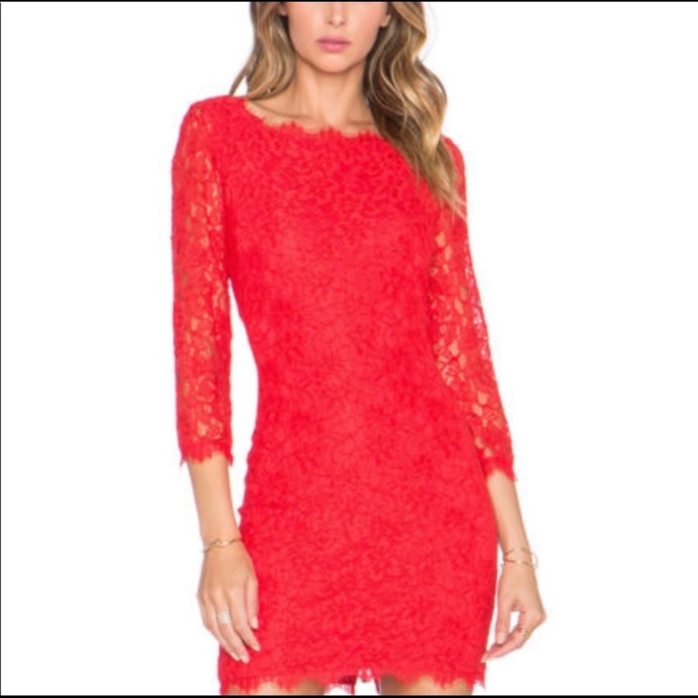 DVF Zarita Lace Sheath Body-con Dress